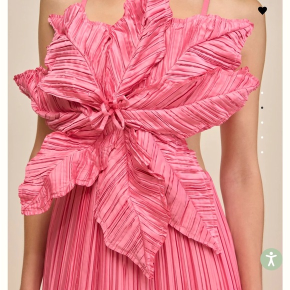 Cult Gaia Hestra Pink Maxi Dress with Floral Accent - Picture 2 of 6